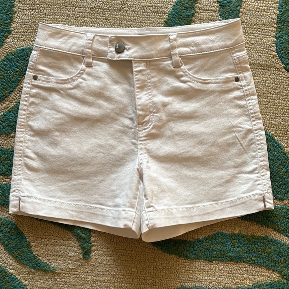 Djeans, high waisted, white, size 6